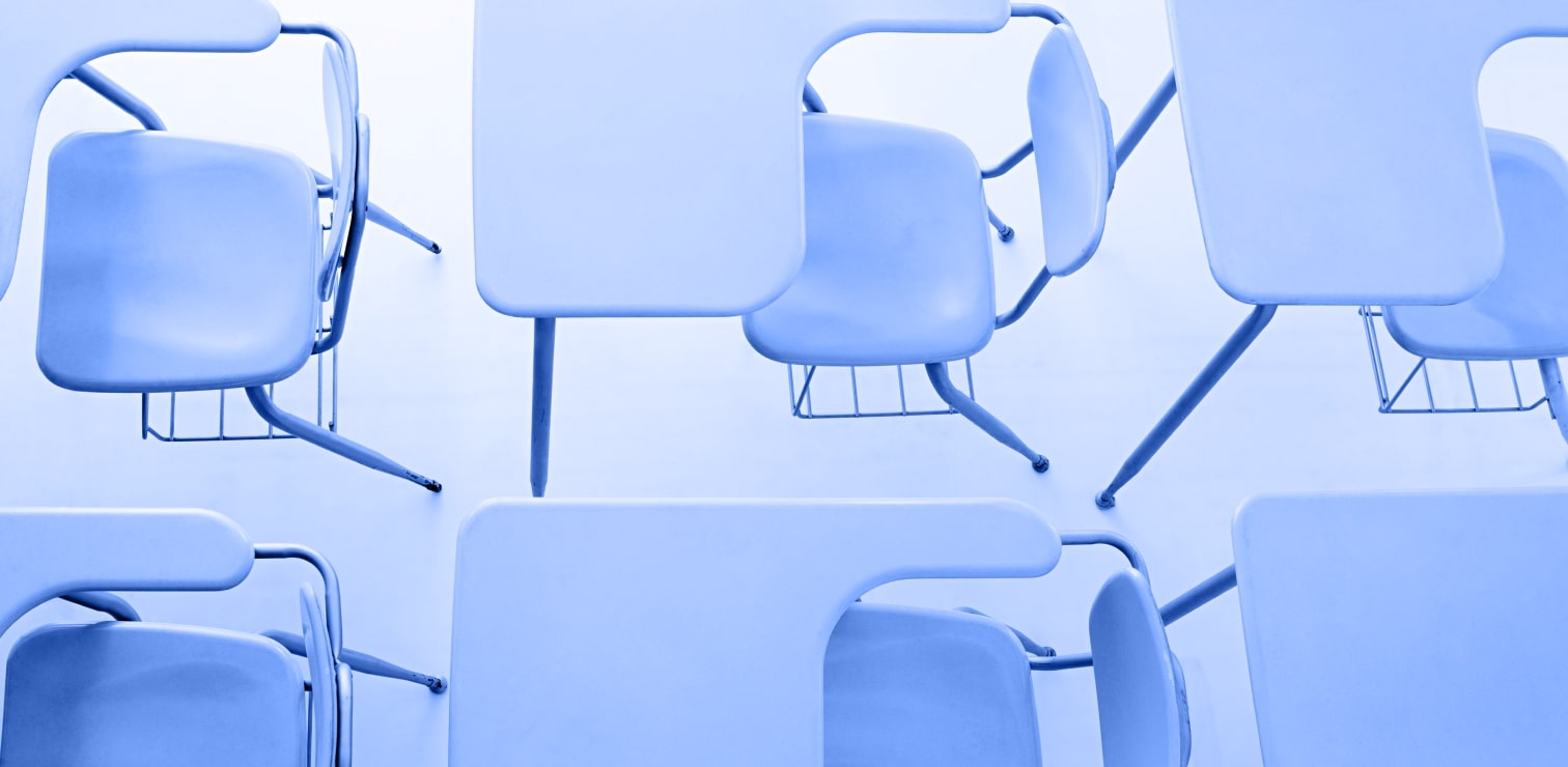 Rows of desks